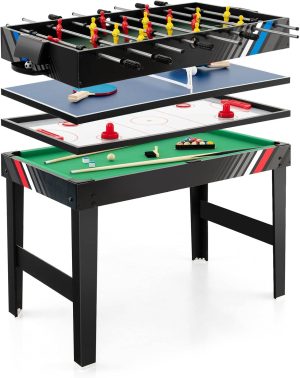 Why We Love the GYMAX 49″ 4-in-1 Multi Game Table Together